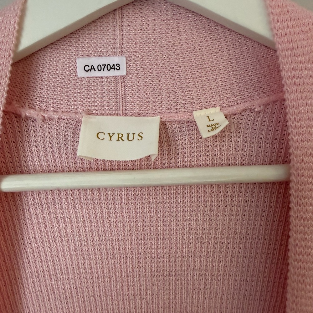 Cyrus Soft Pink Open-Front Cardigan - Picture 3 of 5